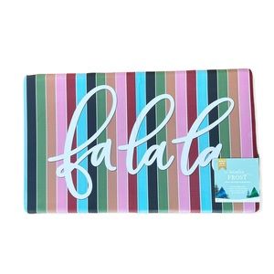 Christmas ‘FA LA LA’ Striped 18x30” Anti Fatigue Decorative Kitchen Floor Mat